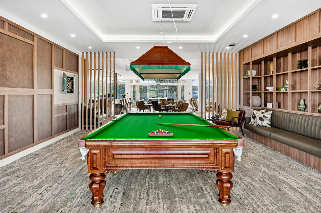 billiards room at Green Ridge Pavilion